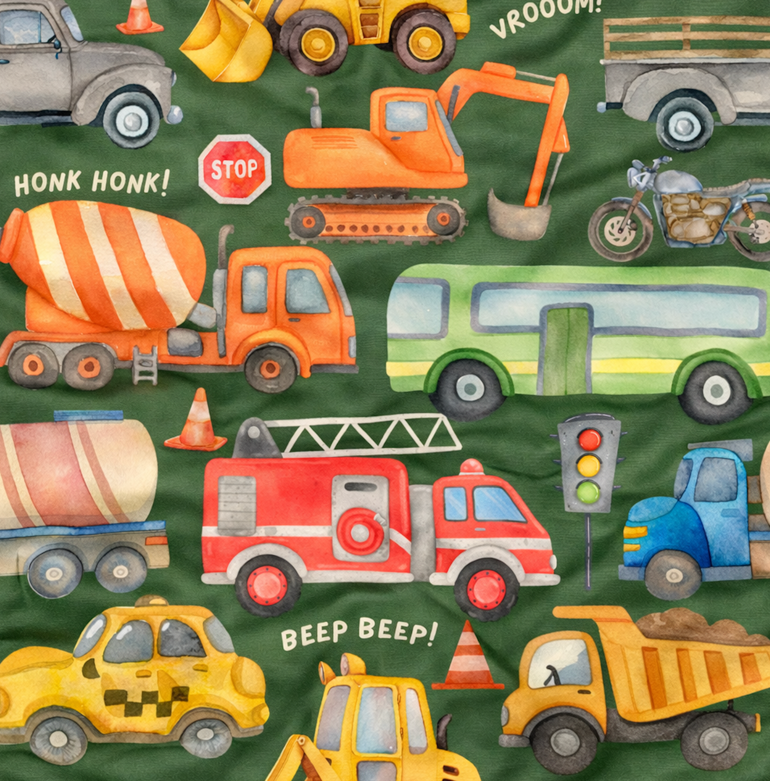 Honk Beep Vroom! - Convertible Bamboo Romper image 1