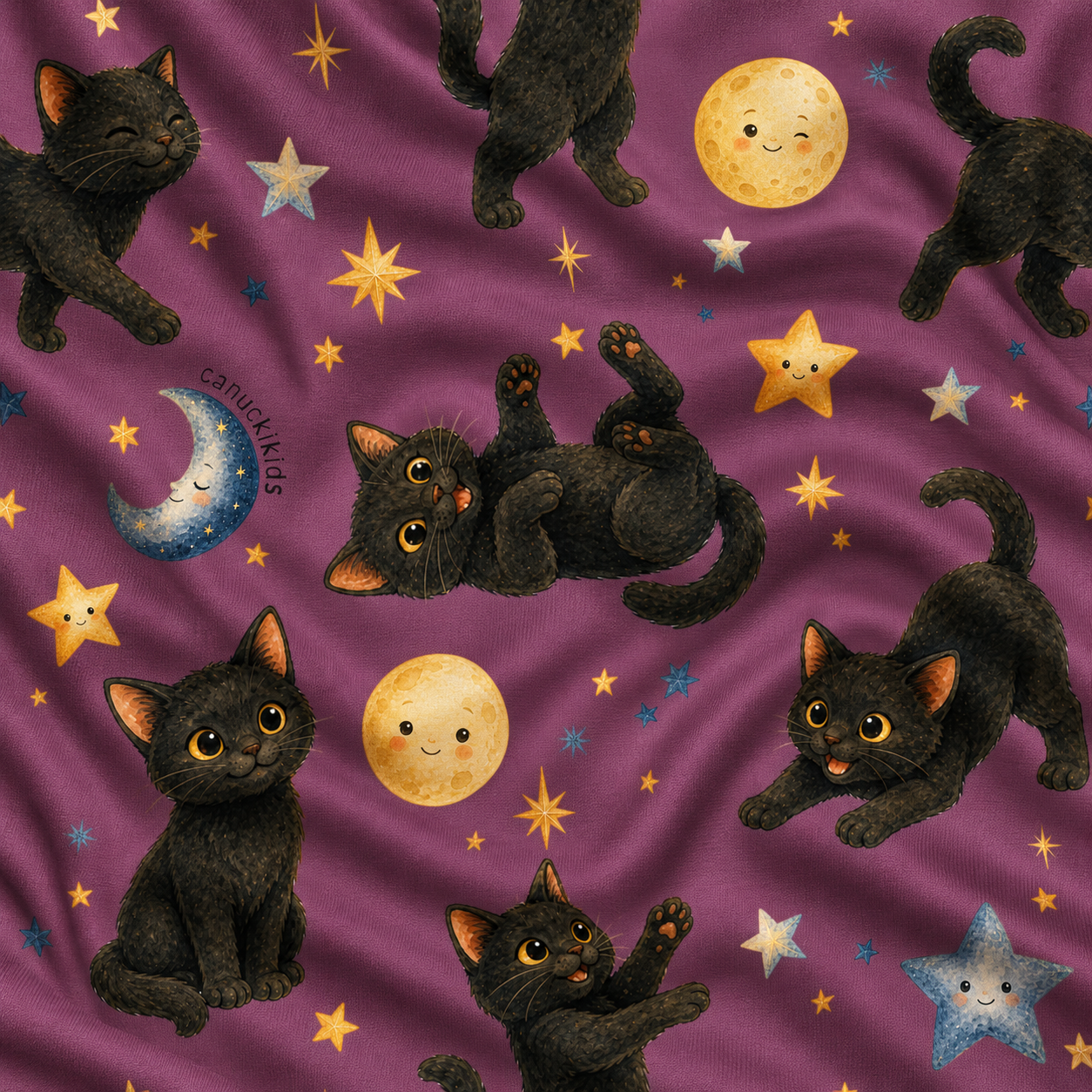 Lucky Black Cat - Long Sleeve Bamboo Pajama Set