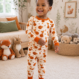 Foxes and Acorns - Long Sleeve Bamboo Pajama Set