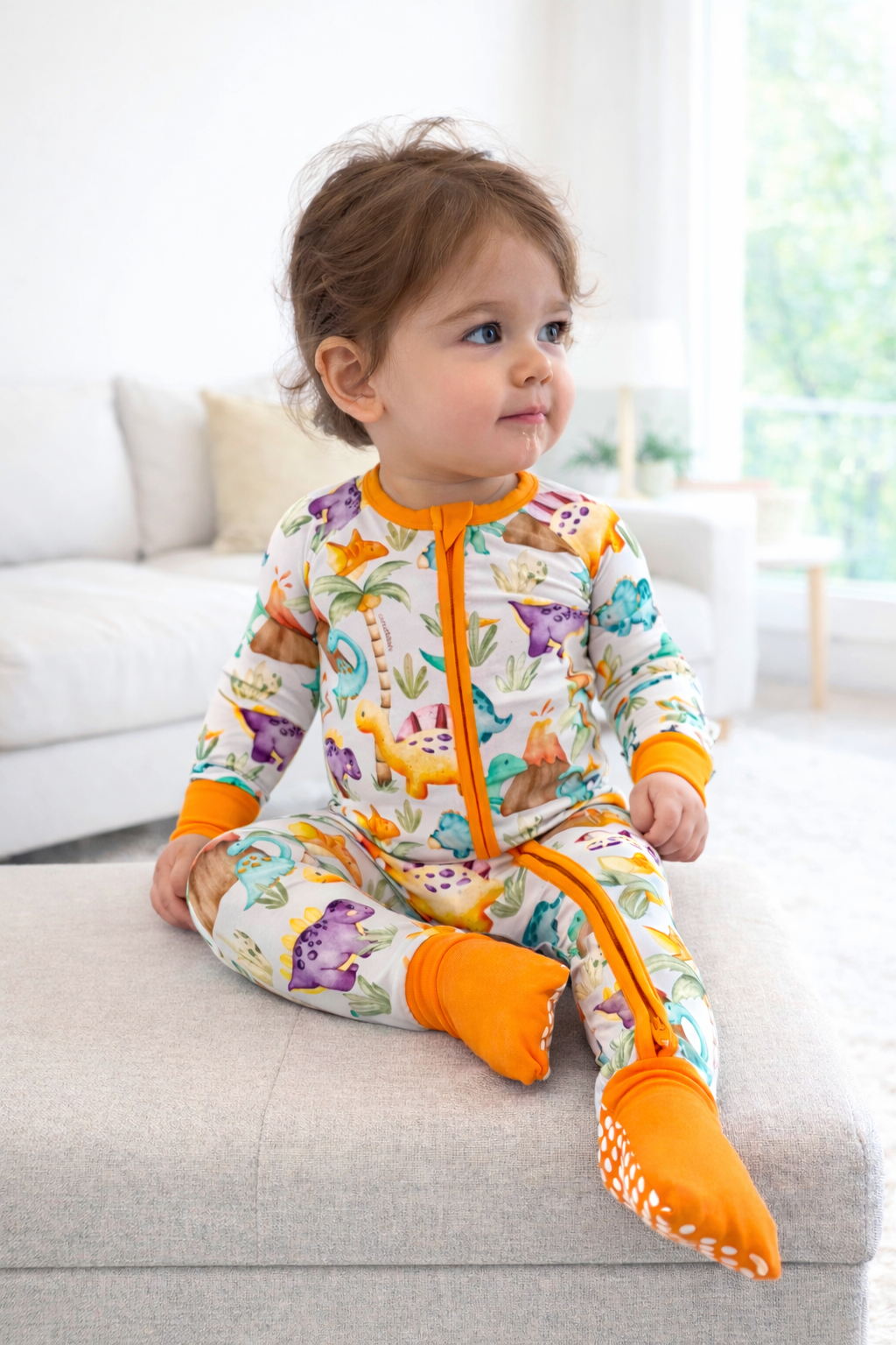Dinoland - Convertible Bamboo Romper image 0
