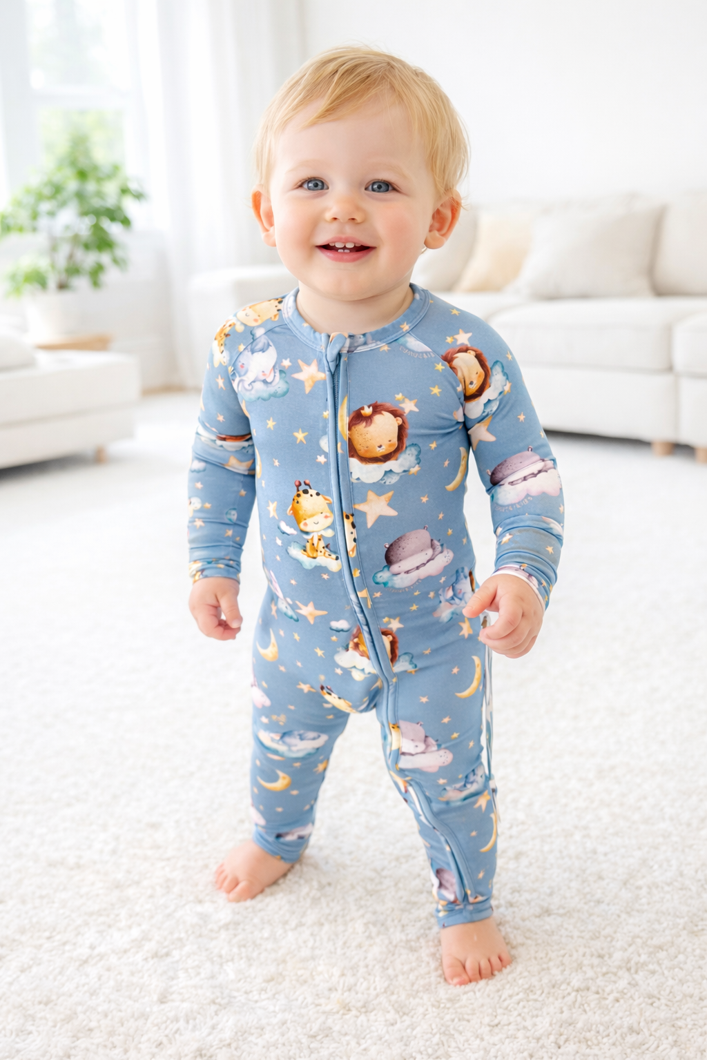 Snoozin' Zoo - Convertible Bamboo Romper image 0
