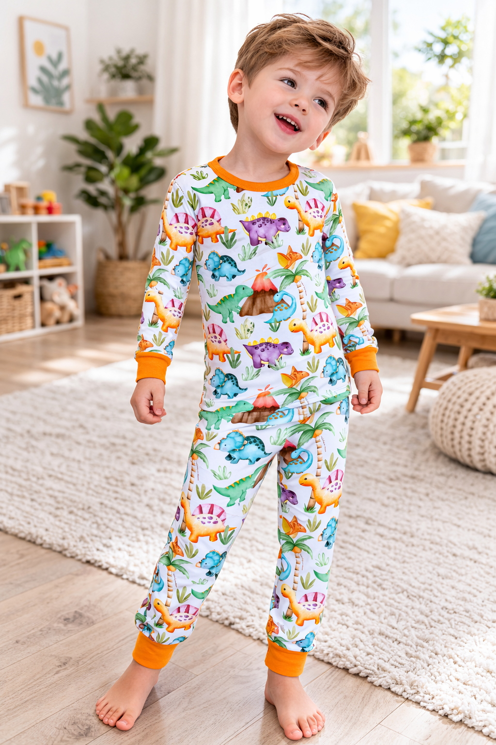 Dinoland - Long Sleeve Bamboo Pajama Set image 0