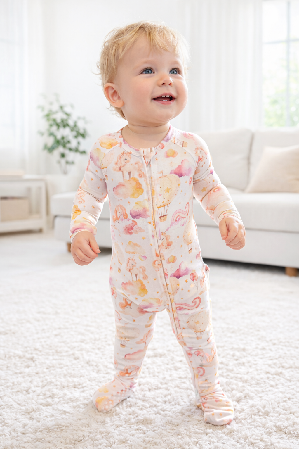 Unicorn Dreams - Convertible Bamboo Romper image 0