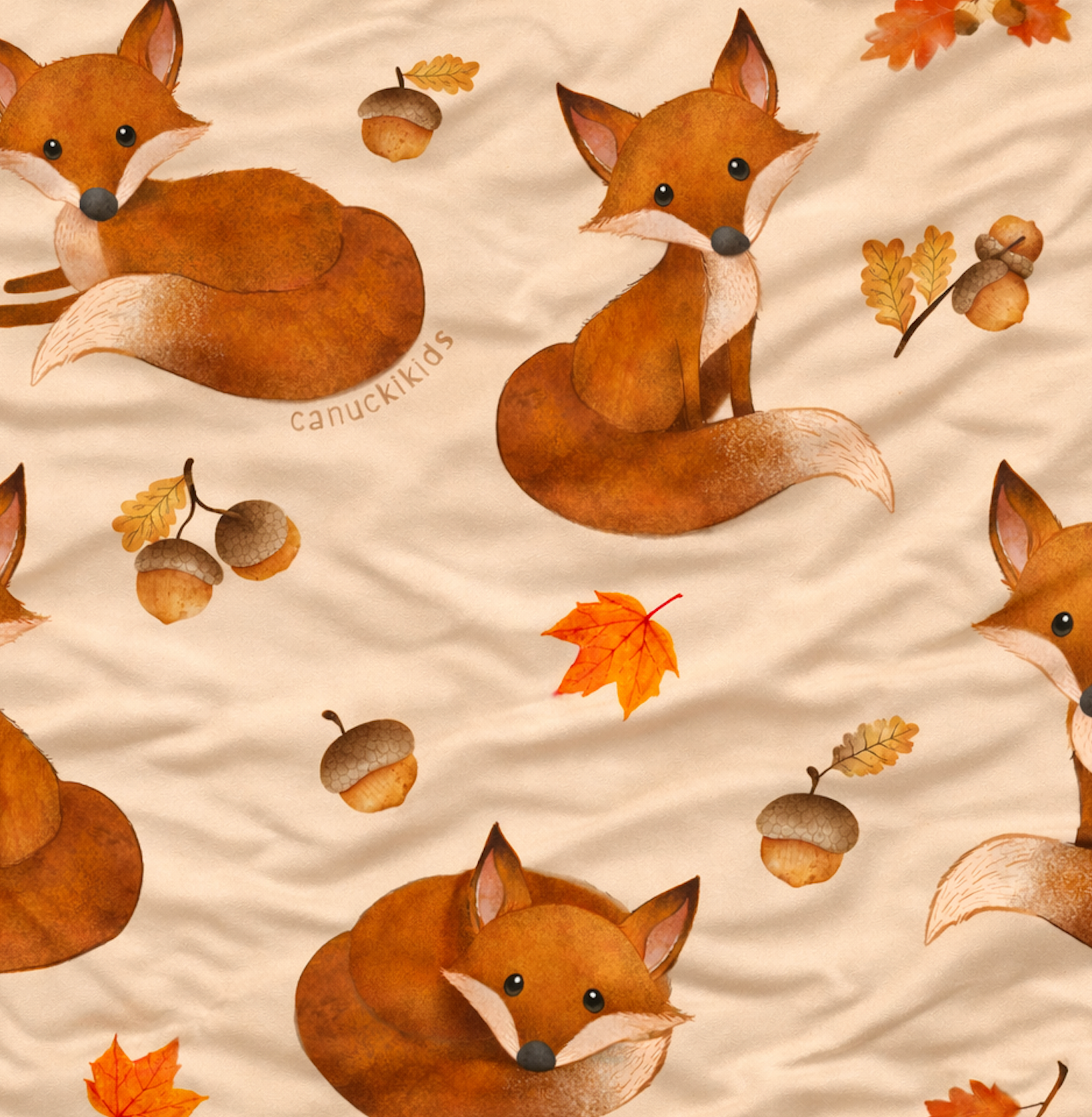 Foxes and Acorns - Convertible Bamboo Romper image 1