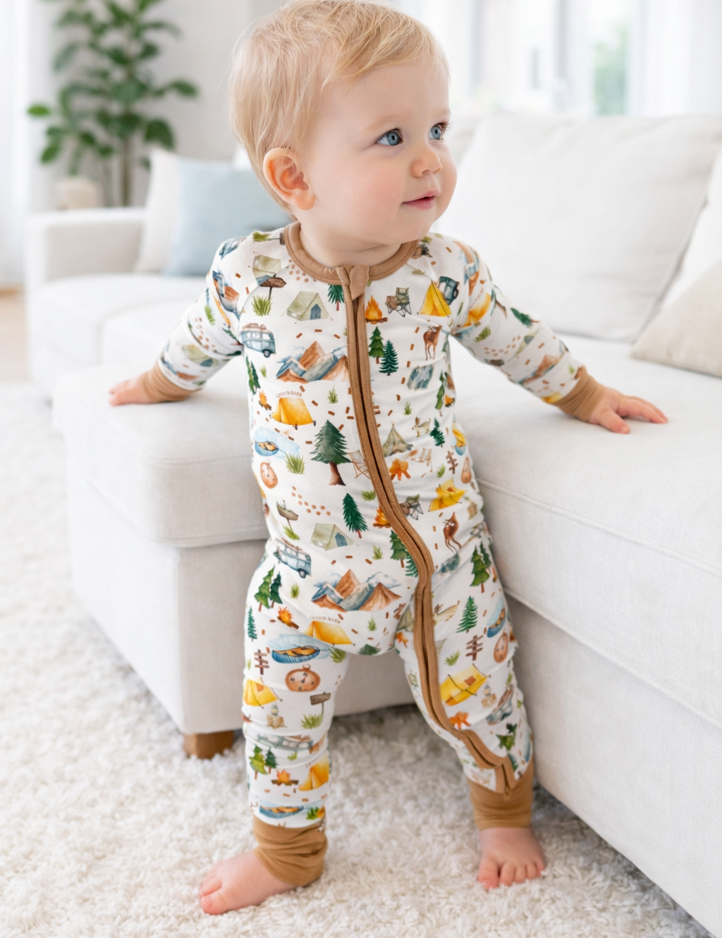 Gone Camping - Convertible Bamboo Romper image 0