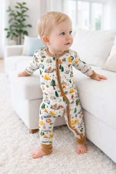 Gone Camping - Convertible Bamboo Romper image 0