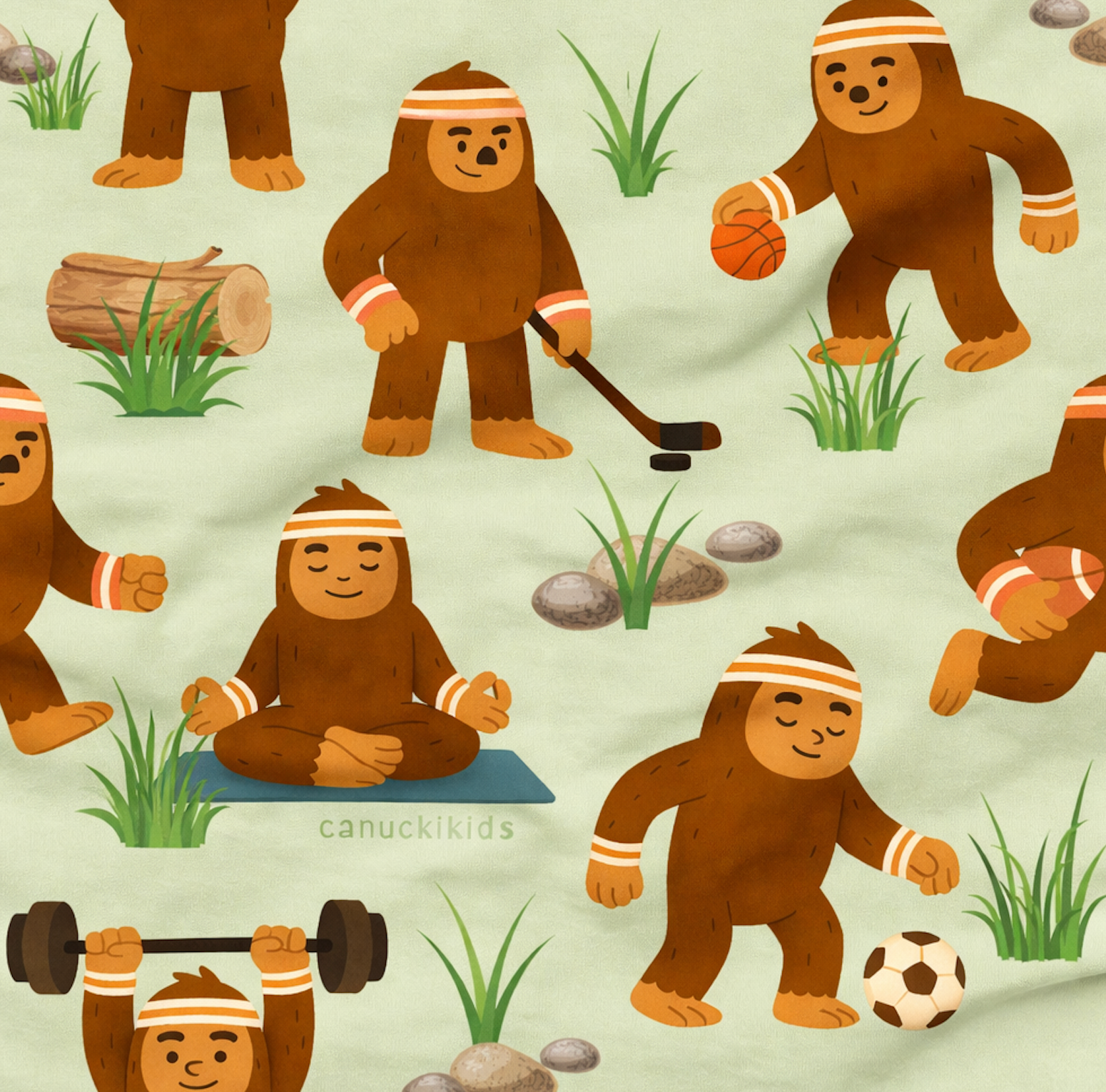 Sportsquatch - Long Sleeve Bamboo Pajama Set image 1