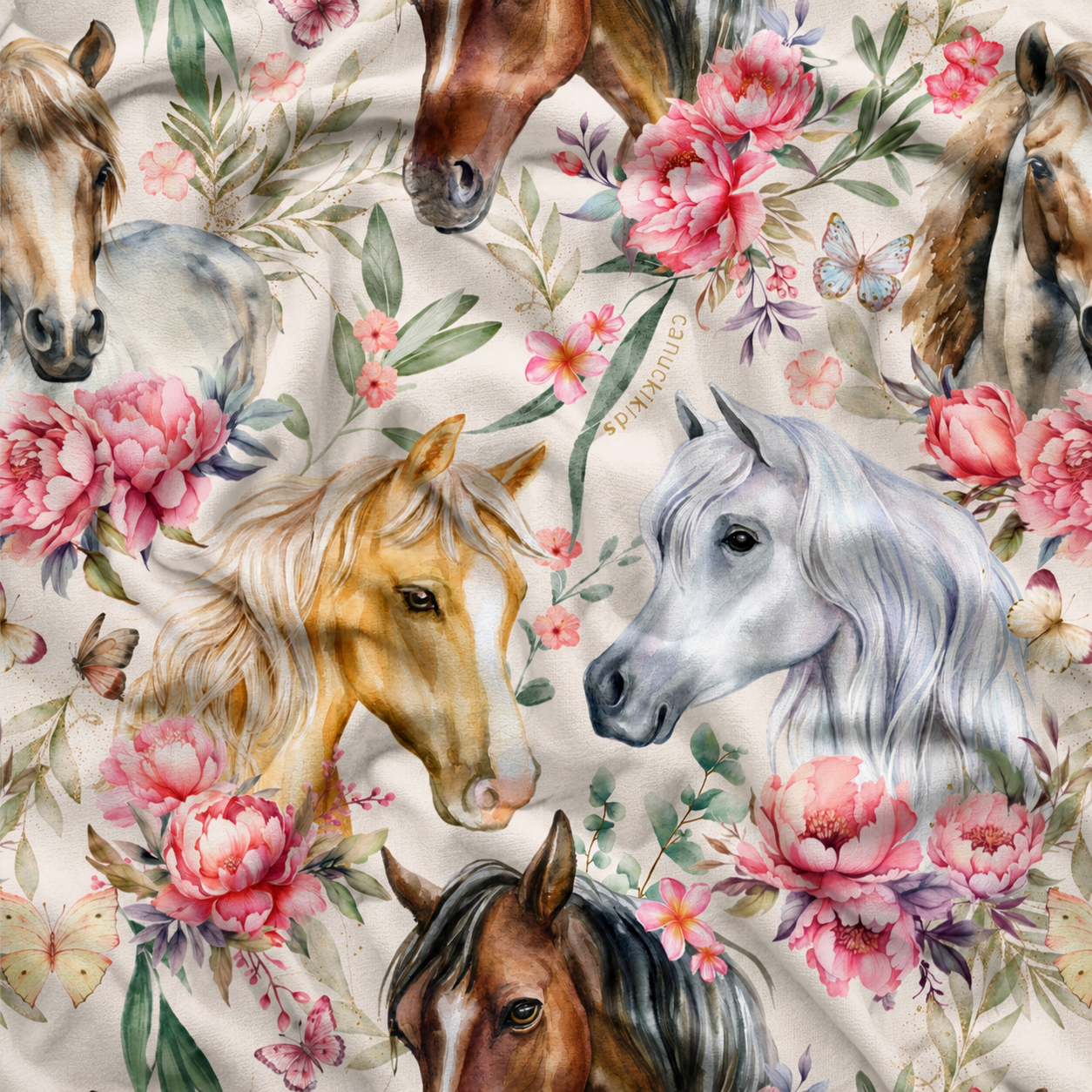 Horses in the Meadow - Short Sleeve Bamboo Pajama Set