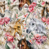 Horses in the Meadow - Footless Short Sleeve Bamboo Romper