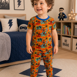 Superhero Adventure Boys - Short Sleeve Bamboo Pajama Set