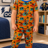 Superhero Adventure Boys - Short Sleeve Bamboo Pajama Set