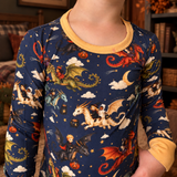 Spooky Dragon Riders - Long Sleeve Bamboo Pajama Set