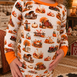 Autumn Farm - Long Sleeve Bamboo Pajama Set