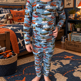 Airplane Candy Drop - Long Sleeve Bamboo Pajama Set