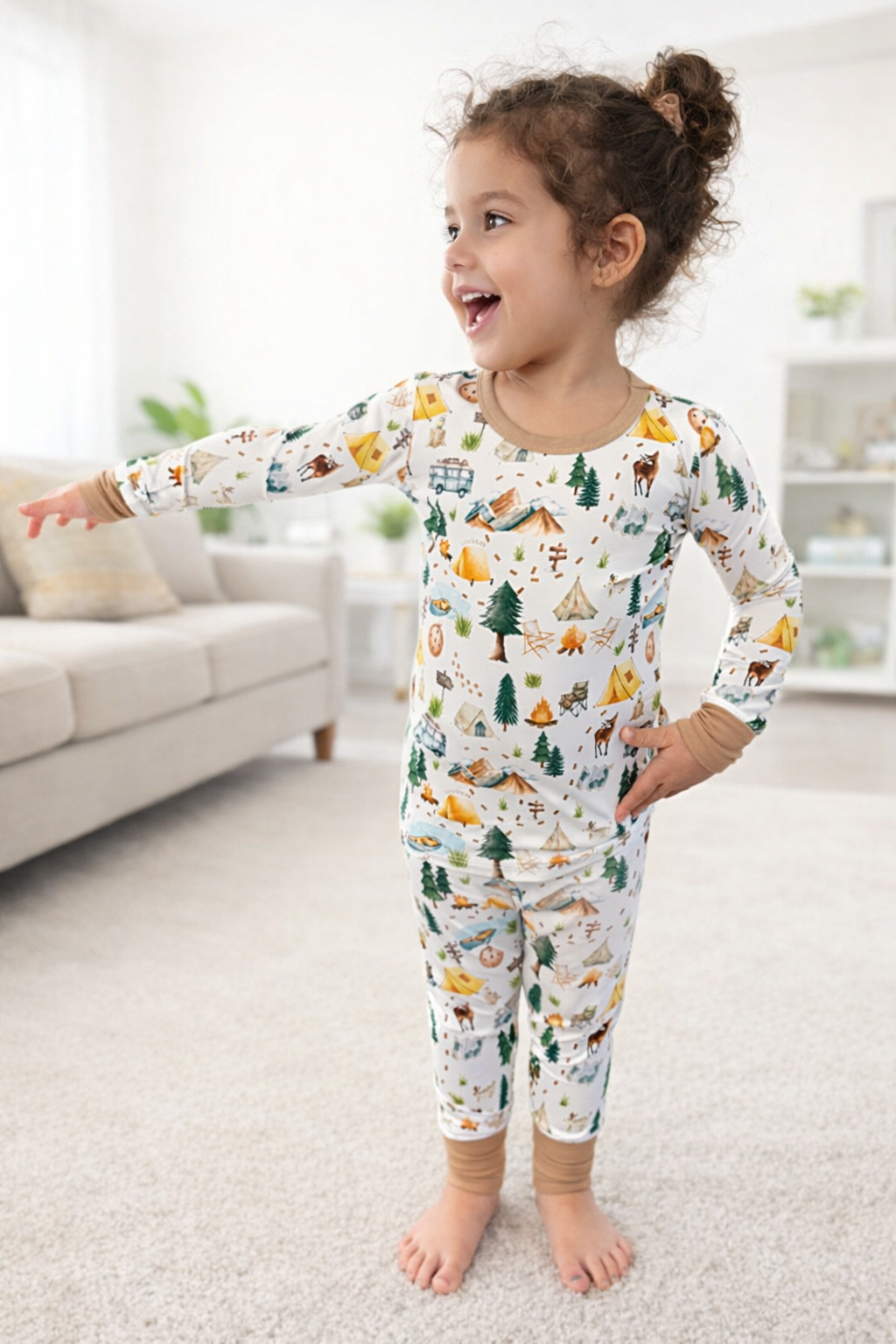 Gone Camping - Long Sleeve Bamboo Pajama Set image 2