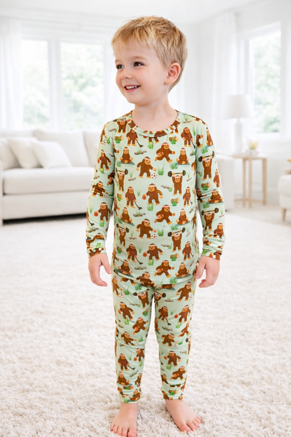 Sportsquatch - Long Sleeve Bamboo Pajama Set image 0