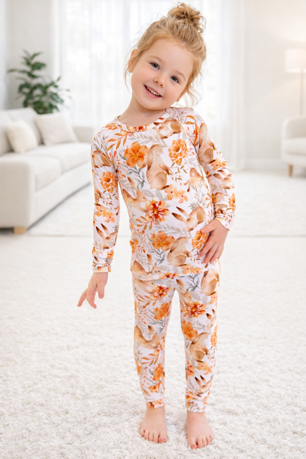 Botanical Bunnies - Long Sleeve Bamboo Pajama Set image 0